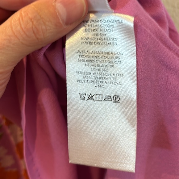 Vera Wang x Anthropologie Pink and Orange Floral Midi Skirt - Picture 13 of 15